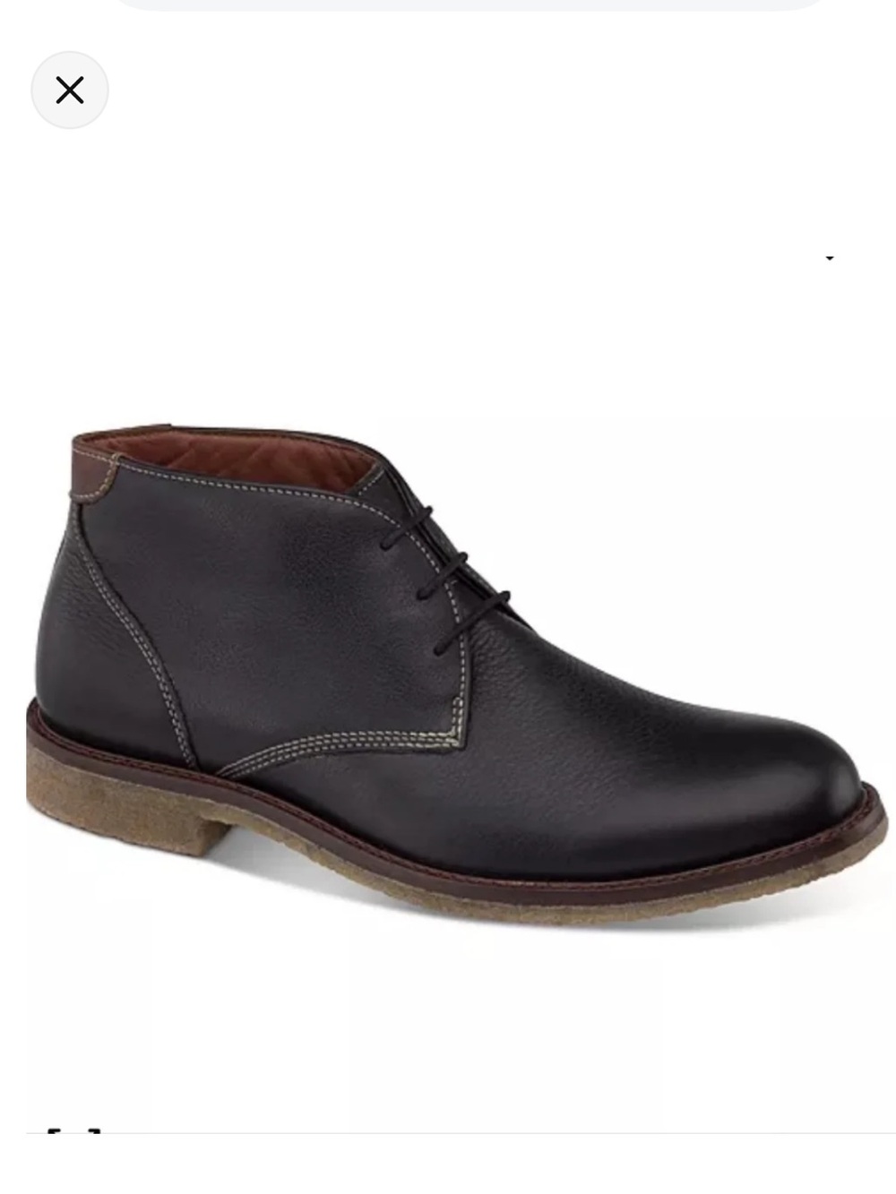 Johnston and Murphy men’s Copeland Men's Black Leather Chukka Boot 9.5M